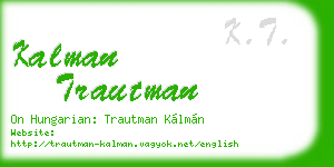 kalman trautman business card