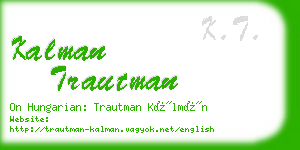 kalman trautman business card